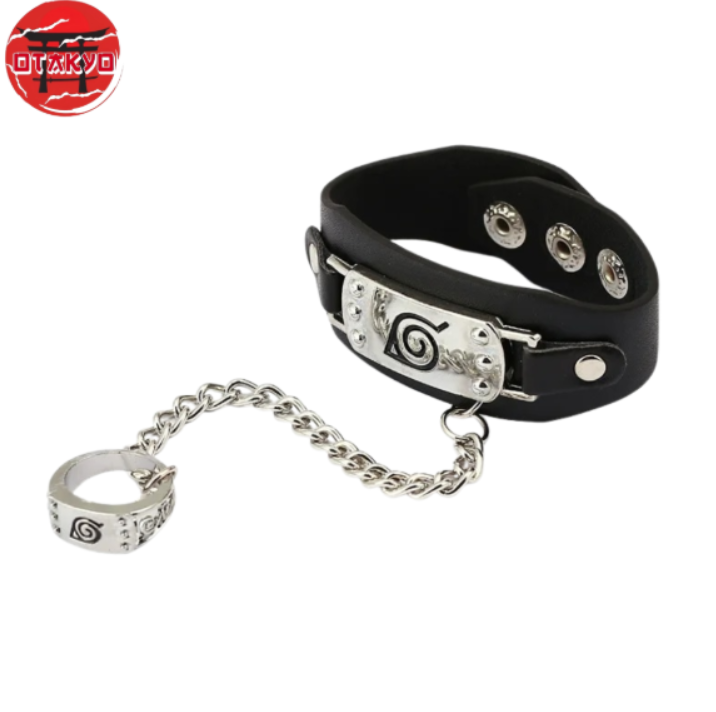 Bracelet + Ring Konoha "Symbol des verborgenen Dorfes" - Naruto™