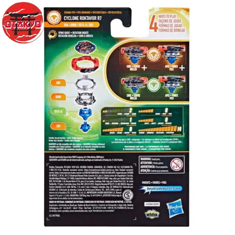 Cyclone Roktavor R7 Aquilon'-Q Massive-Q+Flugel-6 Kreisel - Beyblade Burst QuadDrive™