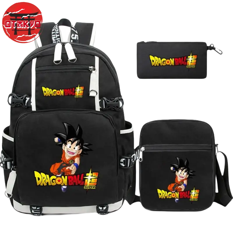 Goku DBS Rucksack mit Federmäppchen und Umhängetasche - Dragon Ball Z™
