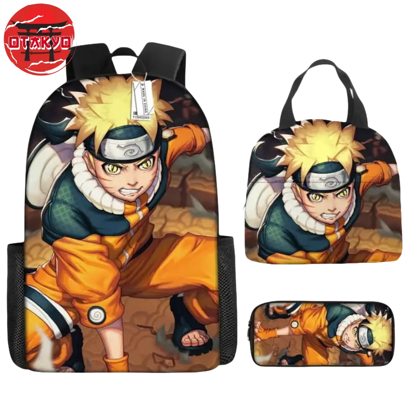 Naruto 1. Form Rucksack mit Federmäppchen und Tasche - Naruto Shippuden™