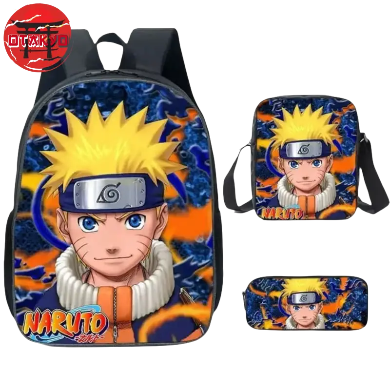Naruto Genin Rucksack mit Federmäppchen und Umhängetasche - Naruto Shippuden™