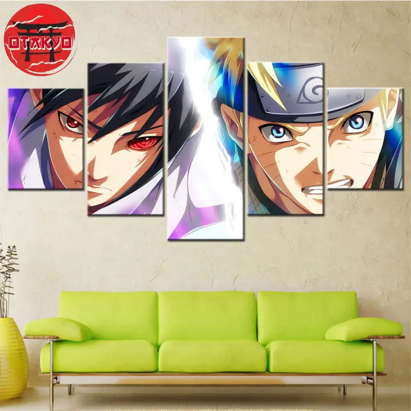 Sasuke & Naruto Duell der Schicksale Gemälde - Naruto Shippuden™