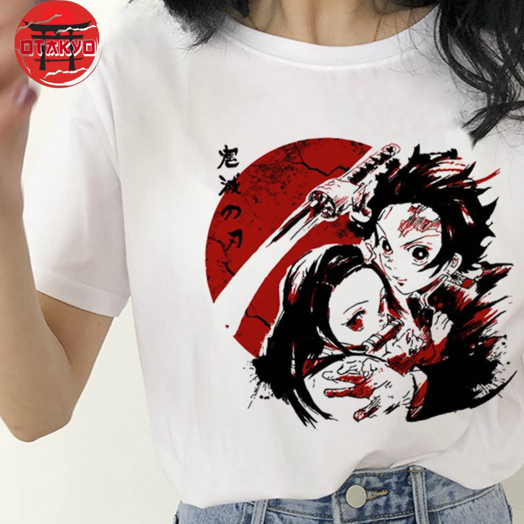 Tanjiro mit Nezuko T-Shirt - Demon Slayer™