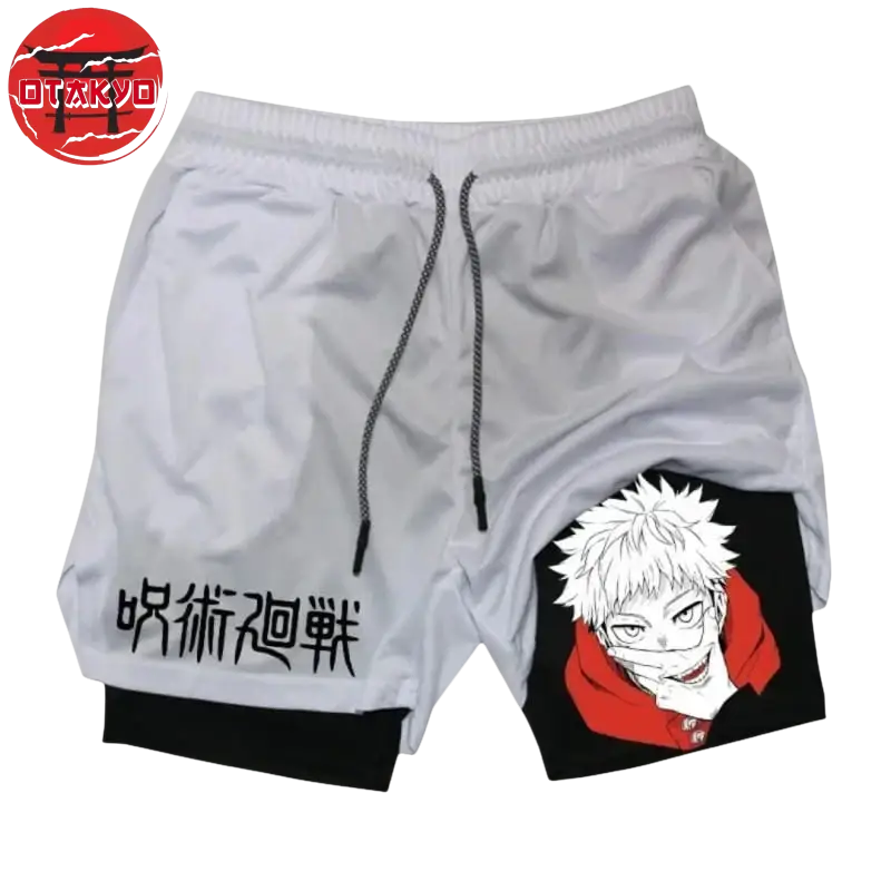 Yuji Weiß und Schwarz Short - Jujutsu Kaisen™