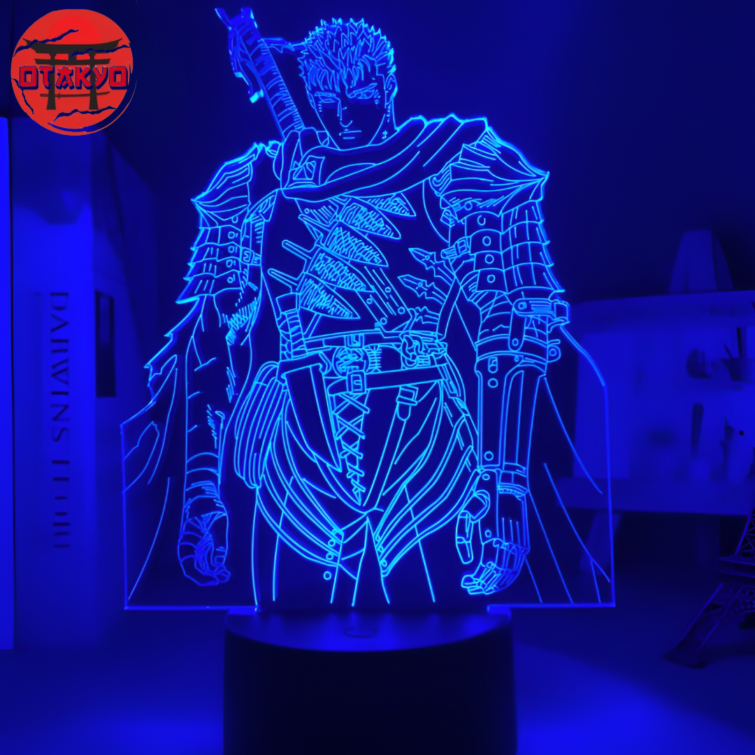 3D-Nachtlicht Guts "Schwarzer Schwertkämpfer" - Berserk™