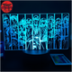 3D-Nachtlicht Hueco Mundo Charaktere - Bleach™