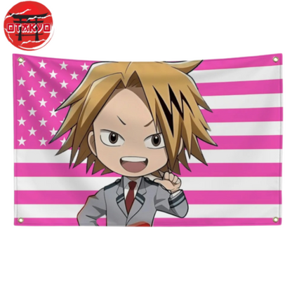 Denki Kaminari Flagge "Chibi-Studenten-Stil" - My Hero Academia™