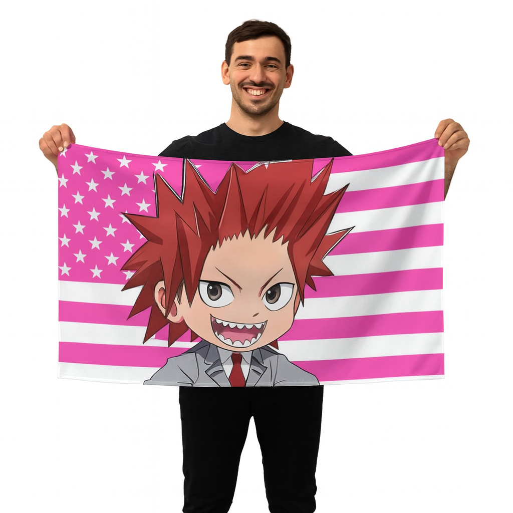 Eijiro Kirishima Flagge "Chibi-Studenten-Stil" - My Hero Academia™