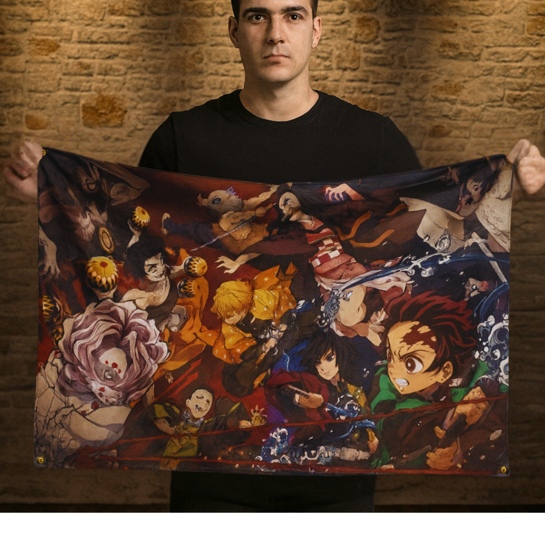 Flagge Dämonentöter „Kampf gegen die Dämonen" - Demon Slayer™