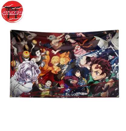 Flagge Dämonentöter „Kampf gegen die Dämonen" - Demon Slayer™