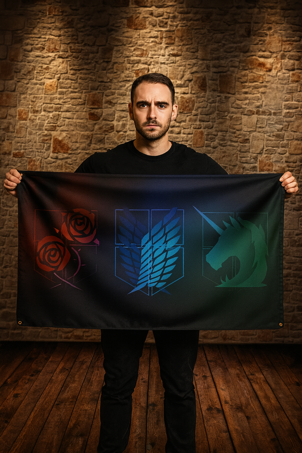 Flagge Embleme der drei Brigaden - Attack on Titan™