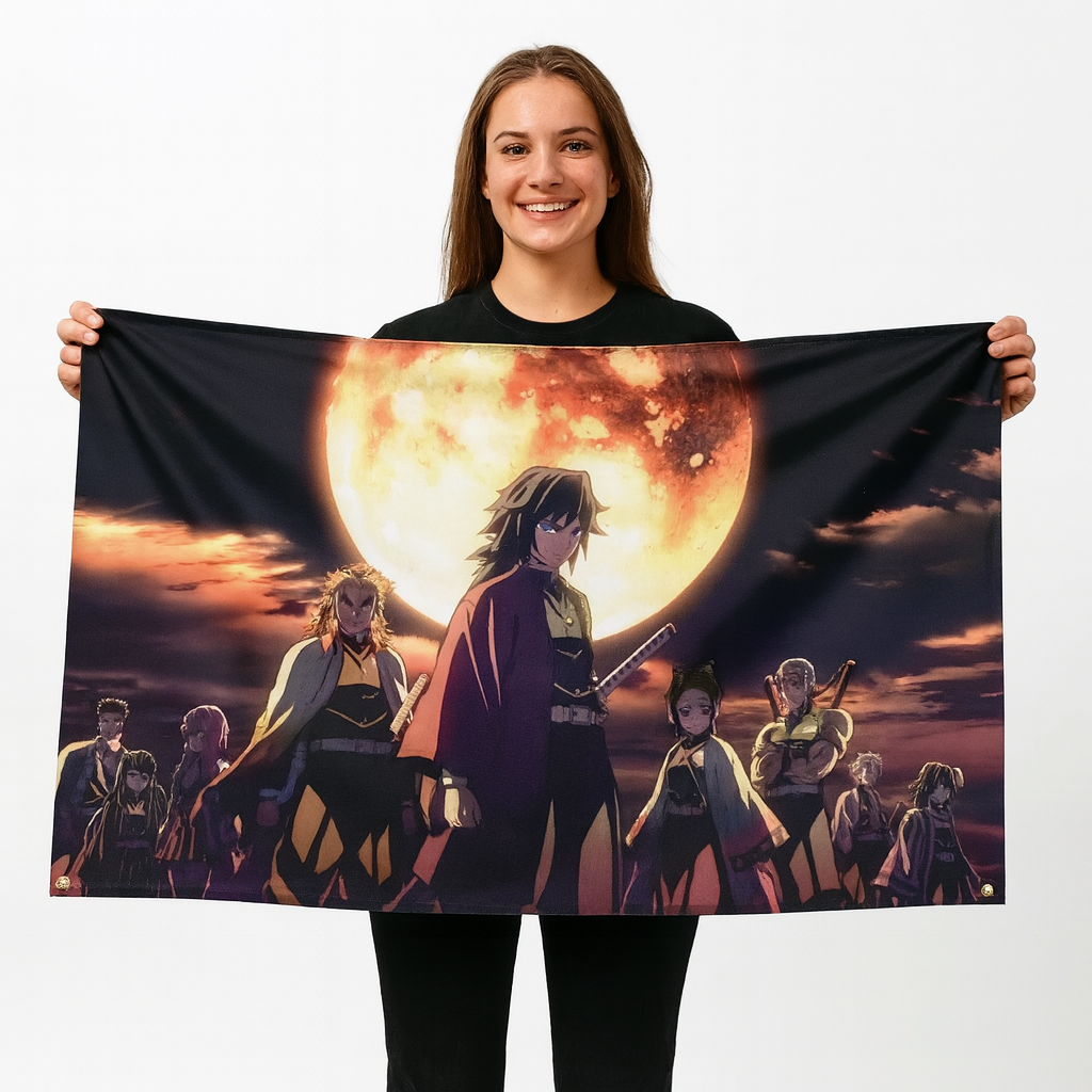 Flagge Hashira „Unter dem Blutmond" - Demon Slayer™
