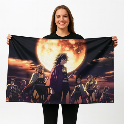 Flagge Hashira „Unter dem Blutmond" - Demon Slayer™