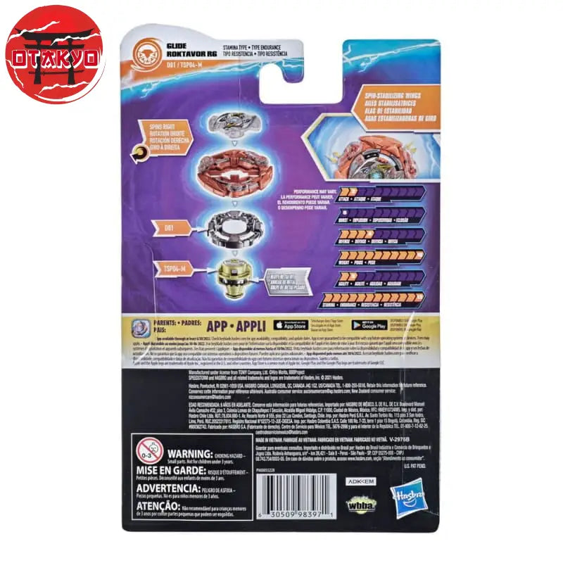 Glide Roktavor R6 Wheel Revolving-SPM Kreisel - Beyblade Burst Surge™