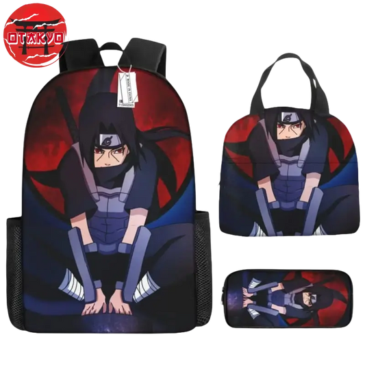 Itachi Uchiha Rucksack mit Federmäppchen und Tasche - Naruto Shippuden™