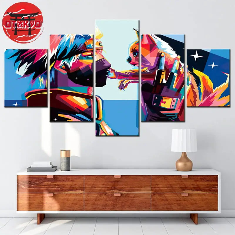 Kakashi x Kurama Pop Art Gemälde - Naruto Shippuden™