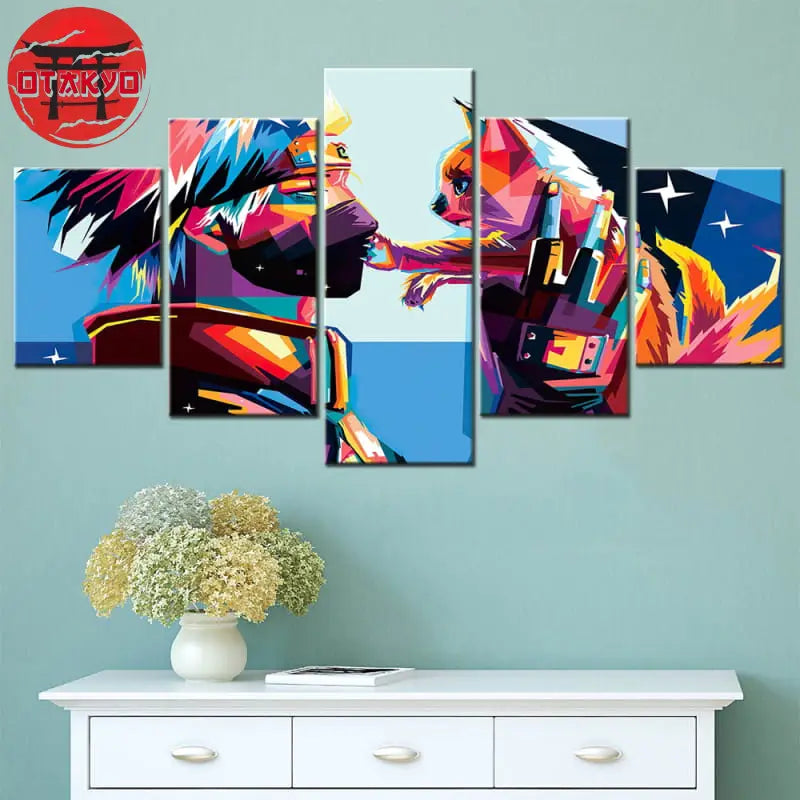 Kakashi x Kurama Pop Art Gemälde - Naruto Shippuden™