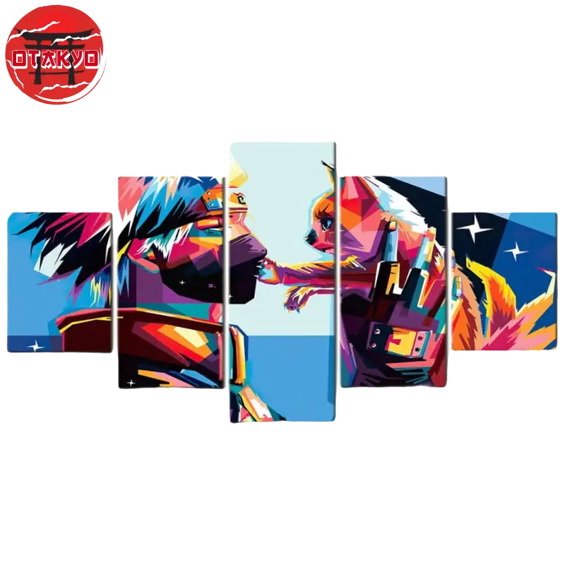Kakashi x Kurama Pop Art Gemälde - Naruto Shippuden™