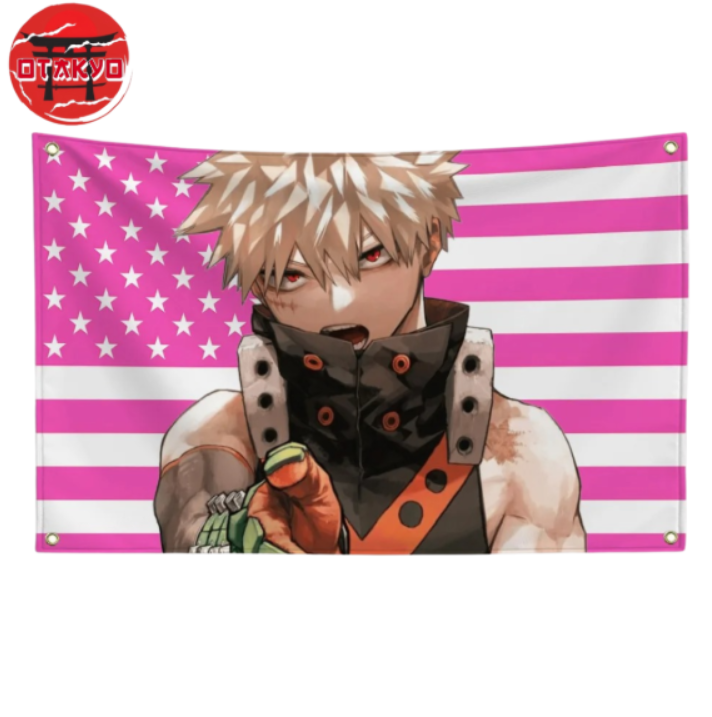 Katsuki Bakugo Flagge „Heroische Explosion" – My Hero Academia™