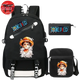 Luffy Rucksack mit Federmäppchen und Umhängetasche - One Piece™
