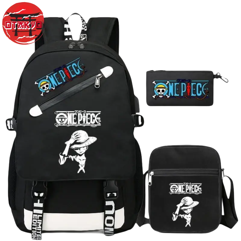 Monkey D. Luffy Rucksack mit Federmäppchen und Umhängetasche - One Piece™