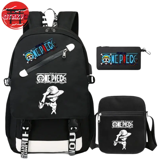 Monkey D. Luffy Rucksack mit Federmäppchen und Umhängetasche - One Piece™
