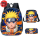 Naruto Genin Rucksack mit Federmäppchen und Umhängetasche - Naruto Shippuden™