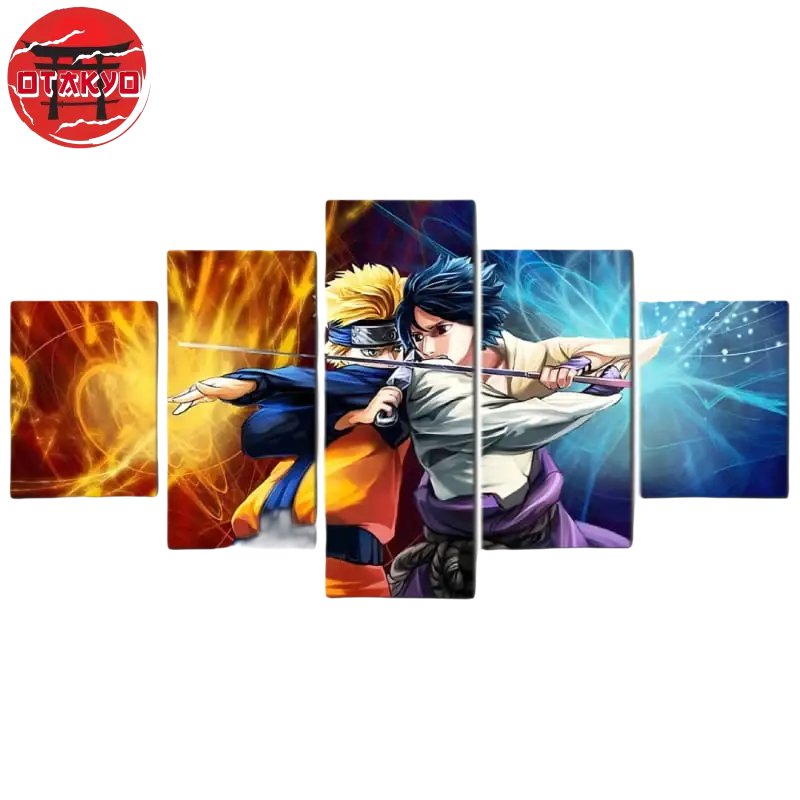 Naruto und Sasuke Kampf Gemälde - Naruto Shippuden™
