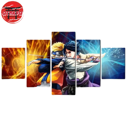 Naruto und Sasuke Kampf Gemälde - Naruto Shippuden™