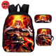Rengoku Rucksack mit Federmäppchen und Umhängetasche - Demon Slayer™
