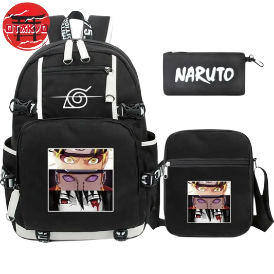 Rucksack mit Federmäppchen und Tasche Naruto x Pain x Sasuke - Naruto Shippuden™