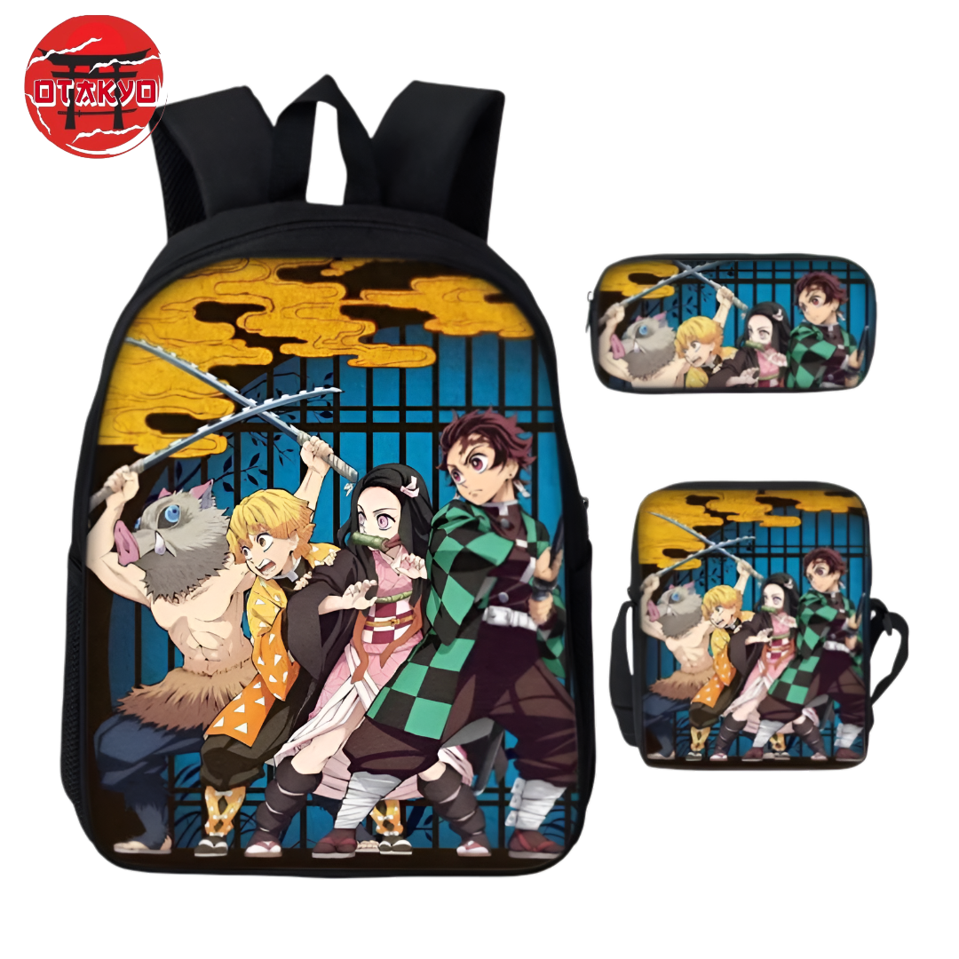 Rucksack mit Federmäppchen und Umhängetasche Dämonenjäger - Demon Slayer™