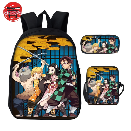 Rucksack mit Federmäppchen und Umhängetasche Dämonenjäger - Demon Slayer™
