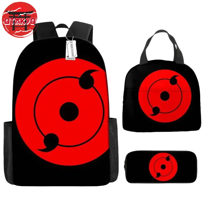 Rucksack mit Federmäppchen und Umhängetasche Sharingan 2 Tomoe - Naruto Shippuden™