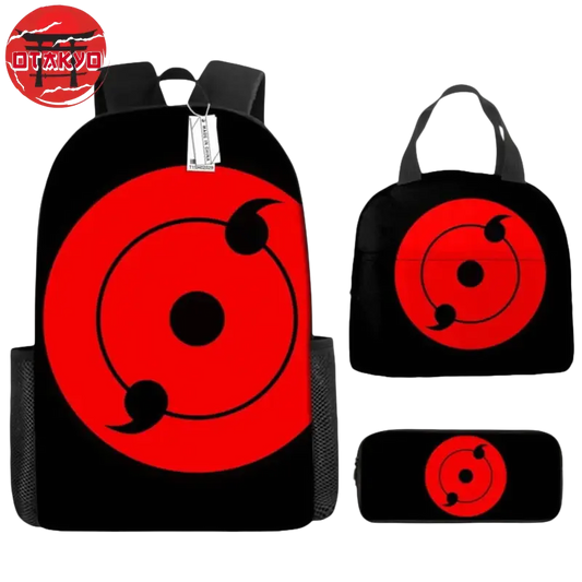 Rucksack mit Federmäppchen und Umhängetasche Sharingan 2 Tomoe - Naruto Shippuden™