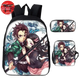 Rucksack mit Federmäppchen und Umhängetasche Tanjiro x Nezuko Kamado Dämonenjäger - Demon Slayer™