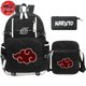 Rucksack mit Federmäppchen und Tasche Akatsuki - Naruto Shippuden™