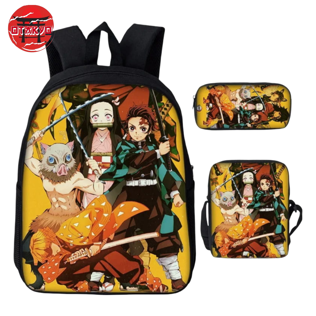 Rucksack mit Federmäppchen und Tasche All Stars - Demon Slayer™