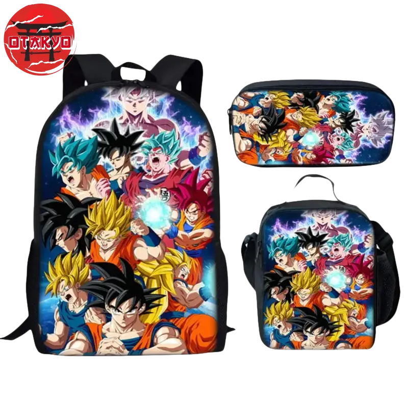 Rucksack mit Federmäppchen und Tasche Goku's Transformations - Dragon Ball Z™