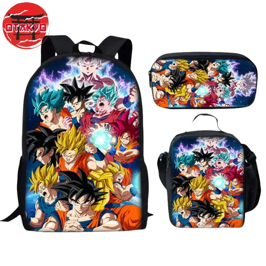 Rucksack mit Federmäppchen und Tasche Goku's Transformations - Dragon Ball Z™