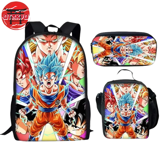 Rucksack mit Federmäppchen und Tasche Gokus Verwandlungen - Dragon Ball Z™