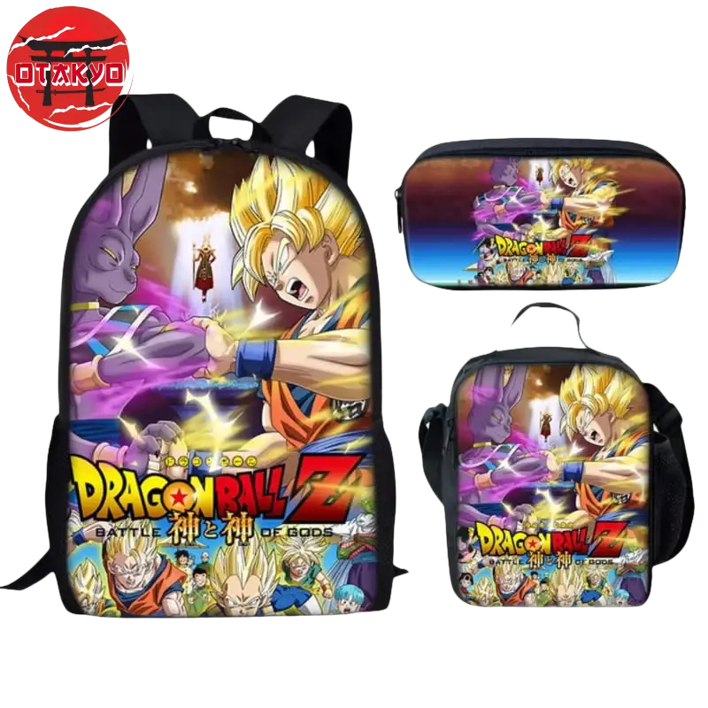 Rucksack mit Federmäppchen und Tasche Kampf der Götter - Dragon Ball Z™