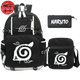 Rucksack mit Federmäppchen und Tasche Konoha-Symbol - Naruto Shippuden™