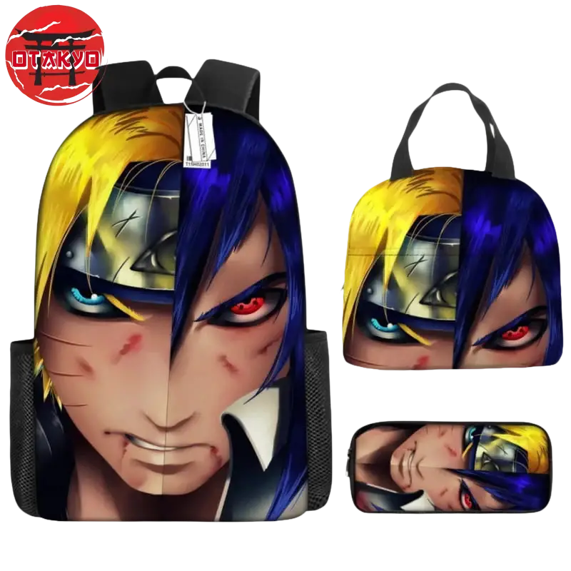 Rucksack mit Federmäppchen und Tasche Naruto VS Sasuke - Naruto Shippuden™