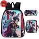 Rucksack mit Federmäppchen und Tasche Shinobu x Giyu - Demon Slayer™