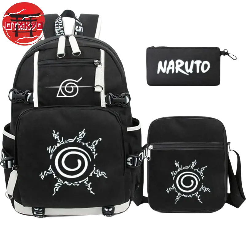 Rucksack mit Federmäppchen und Tasche Siegel des Fuchsdämons - Naruto Shippuden™