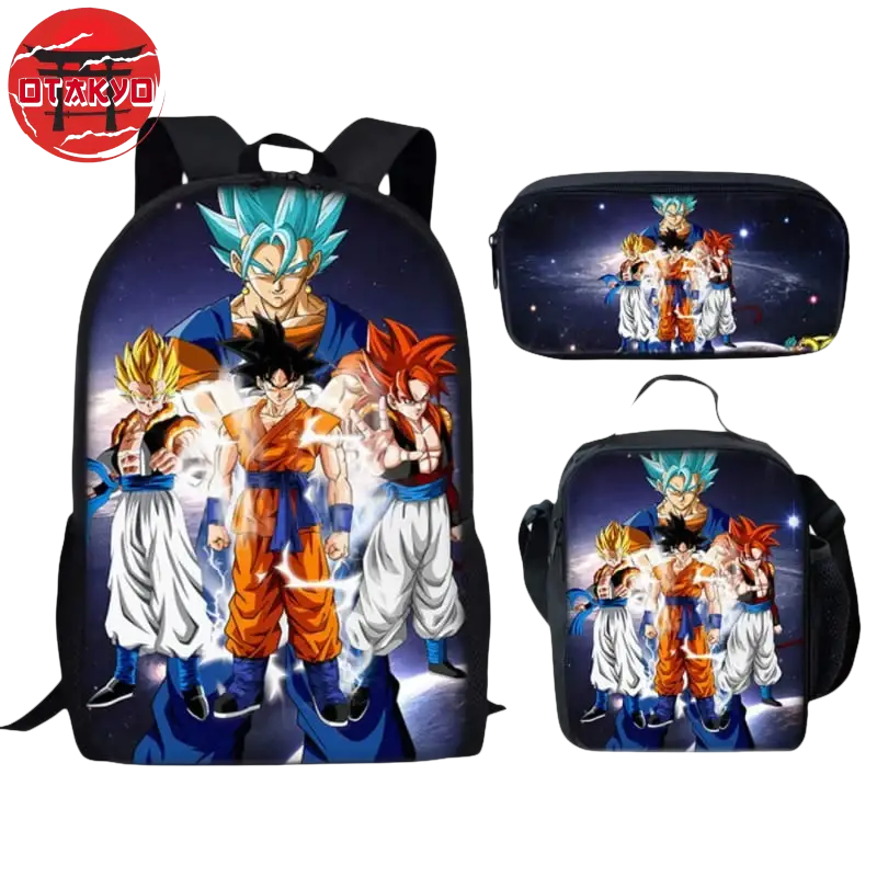 Rucksack mit Federmäppchen und Tasche Super Goku - Dragon Ball Z™