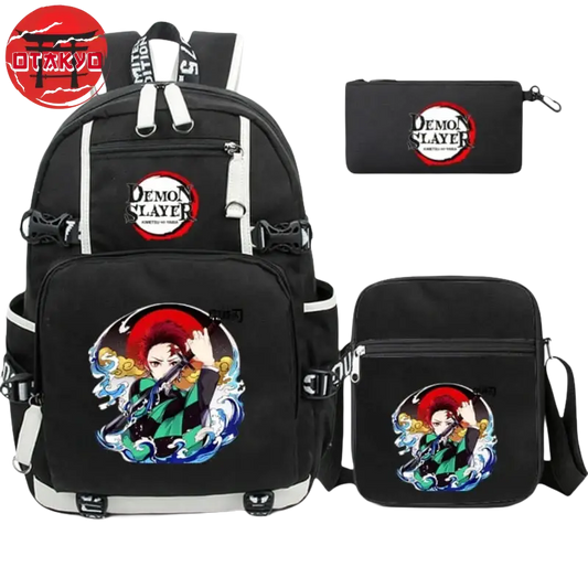 Rucksack mit Federmäppchen und Tasche Tanjiro 1. Bewegung - Demon Slayer™