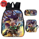 Rucksack mit Federmäppchen und Tasche Tanjiro & Nezuko Kamado - Demon Slayer™