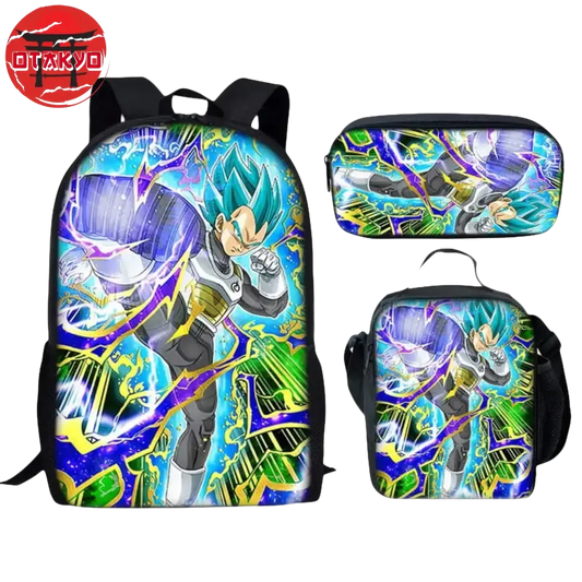 Rucksack mit Federmäppchen und Tasche Vegeta Super Saiyajin Blue - Dragon Ball Z™